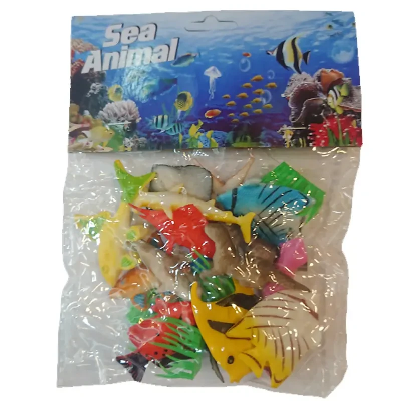 Sea Fish & Animal Figures 20 Pcs Size Approx. 5 cm , high quality Plastic Filled Inside